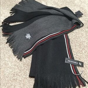 🆕Men’s reversible scarf in black, red, grey